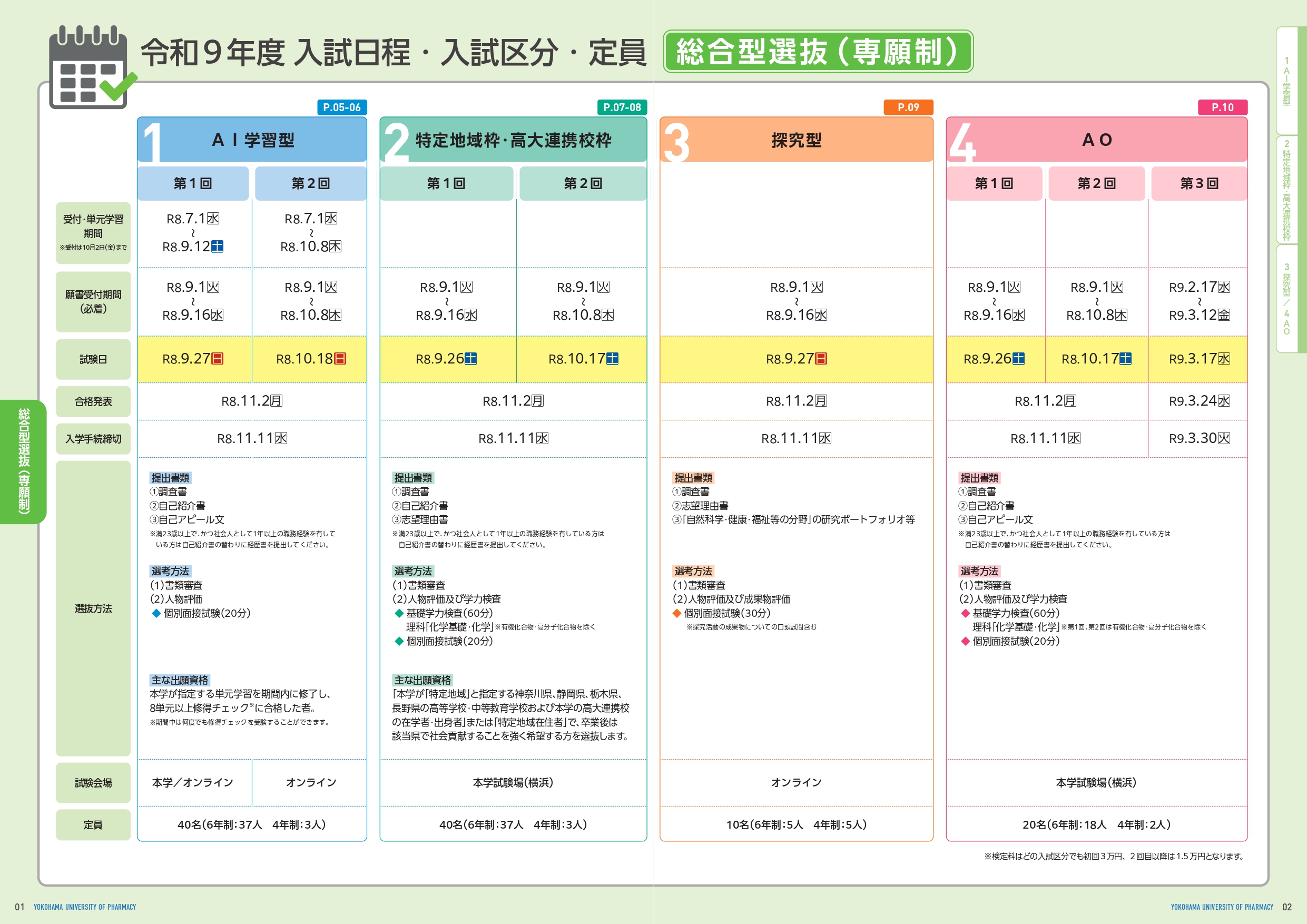 2027入試ガイド配付中！ | ZOOM IN ハマヤク 入試情報 横浜薬科大学